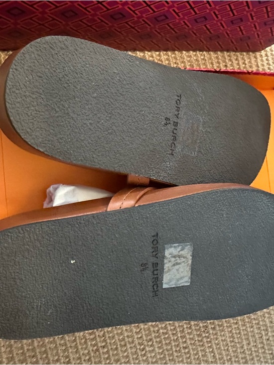 Tory Burch Miller Cloud Thong Sandals in Tan, New in the Box Sz 8.5 - Picture 5 of 8